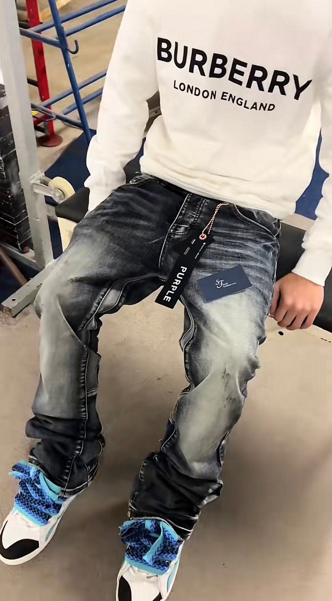 p*rple jean flare